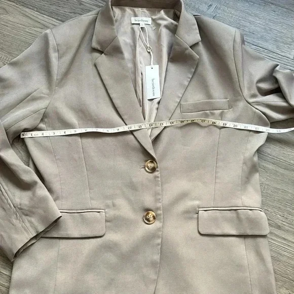Heartloom Taupe Blazer with Button Detail - Picture 9 of 16